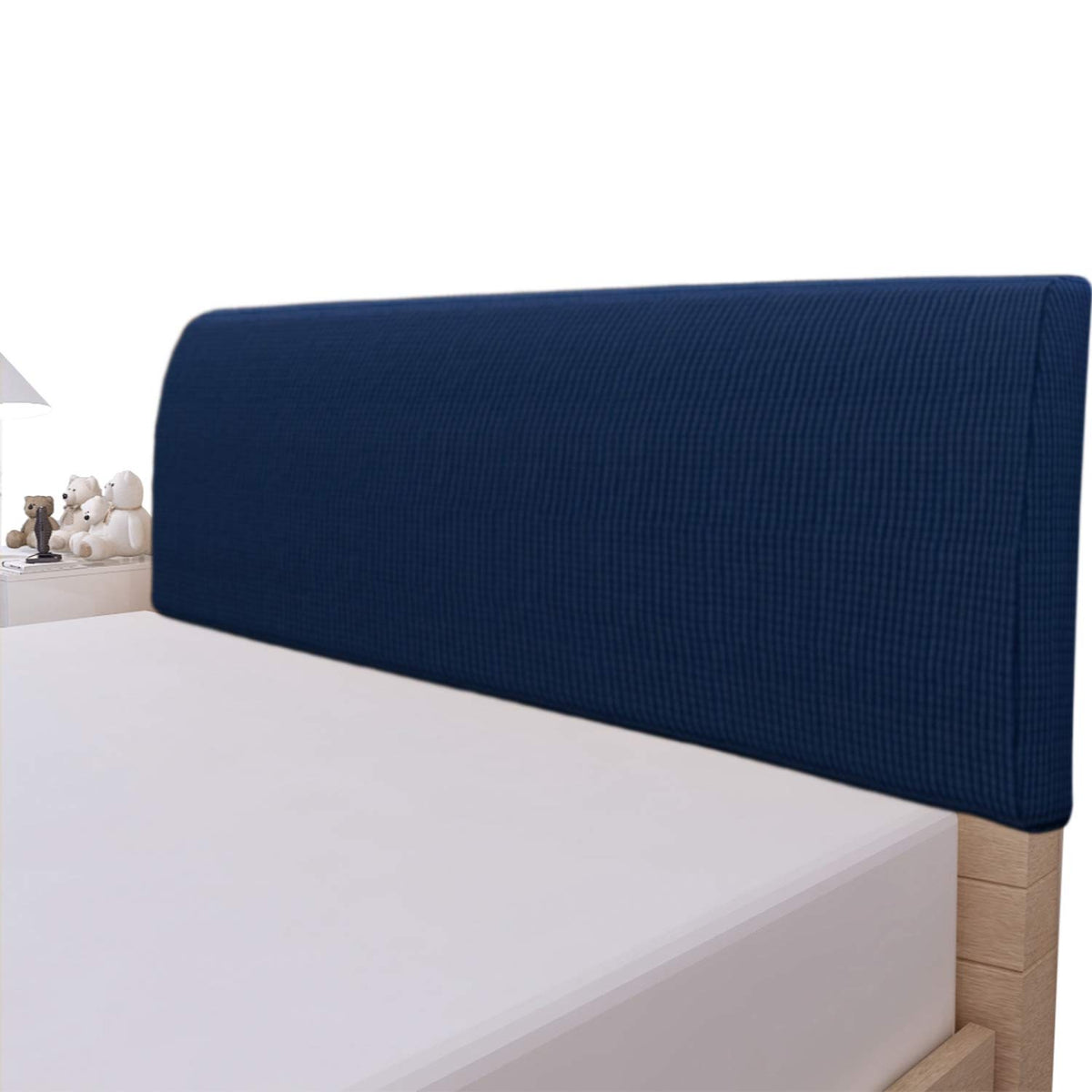 Easy-Going Stretch Bed Headboard Cover,Small Square Jacquard Headboard Slipcover, Dustproof Bed Head Cover For Bedroom (Queen,Na
