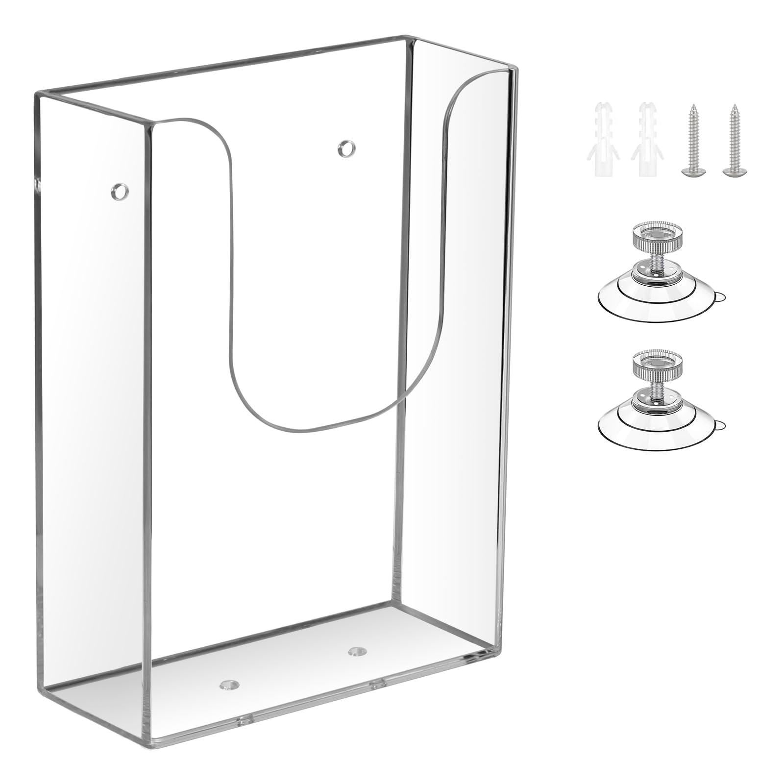 Zavekia 4 X 6 Inches Wall Mount Brochure Holder - Clear Flyer Holder (1 Pack)