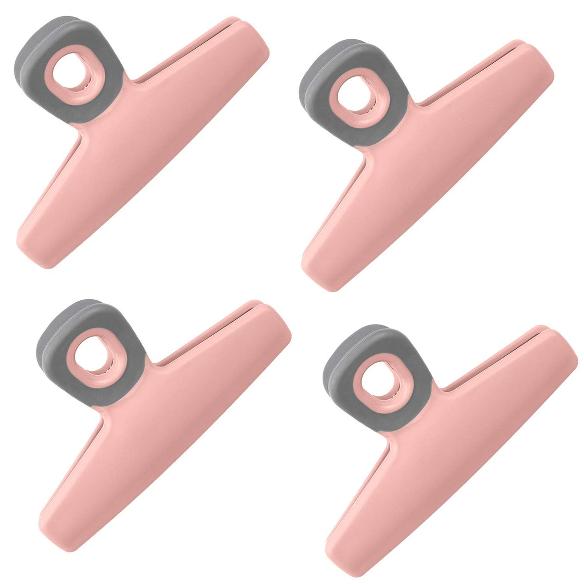Cook With Color Food Clips - Wide Heavy Duty Chip Clips, Large Bag Clips For Food Storage With Air Tight Seal Grip, Pack Of 4, P