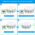 Jrgkjcp 16 Minutes Voice Recorder, Record Custom Message For Plush Toy, Stuffed Bear Toy, Baby Doll Toy, And Pillow