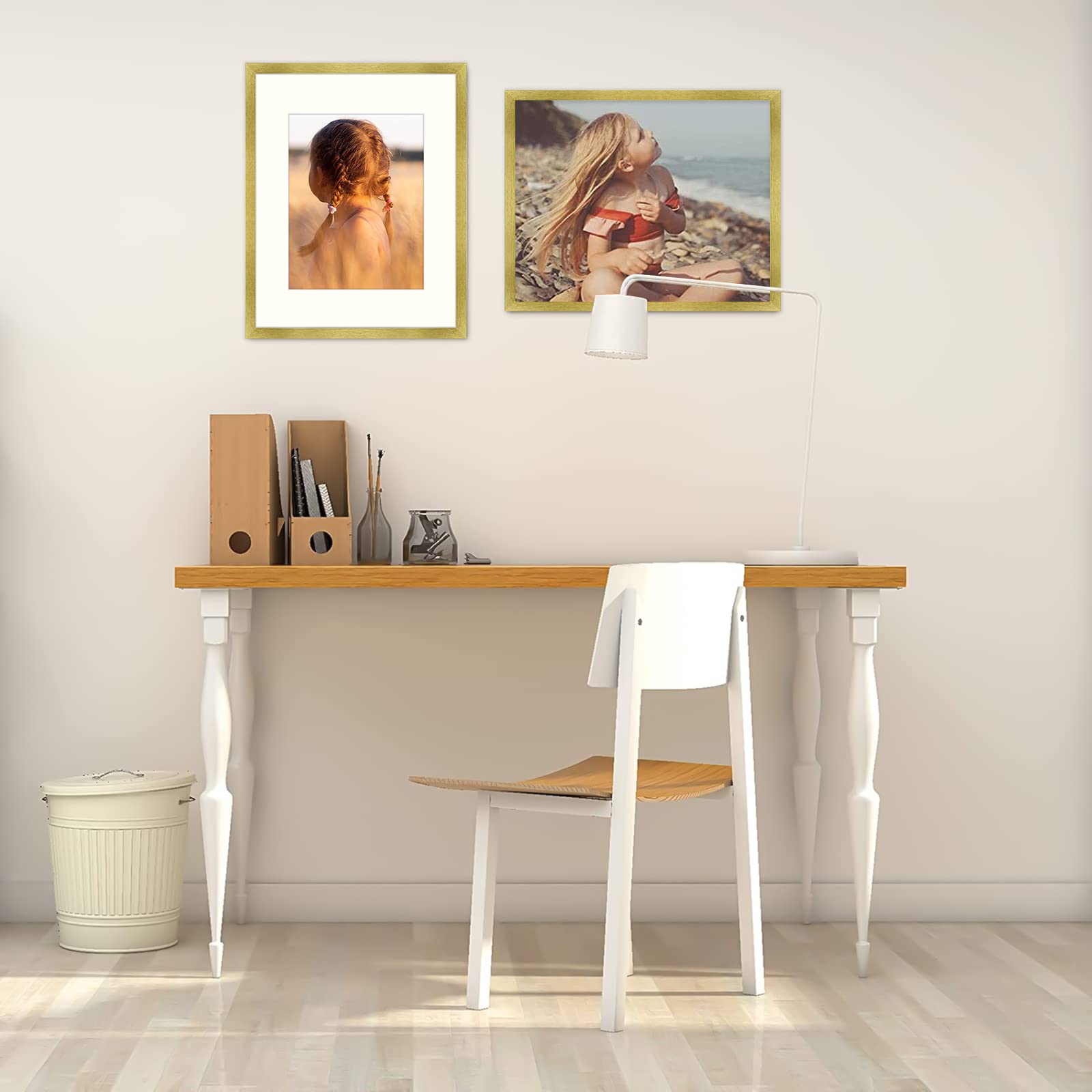 Golden State Art, 16X20 Picture Frame With Mat For 11X14 - High Definition Glass Wall Mounting Horizontal Vertical Display (Gold