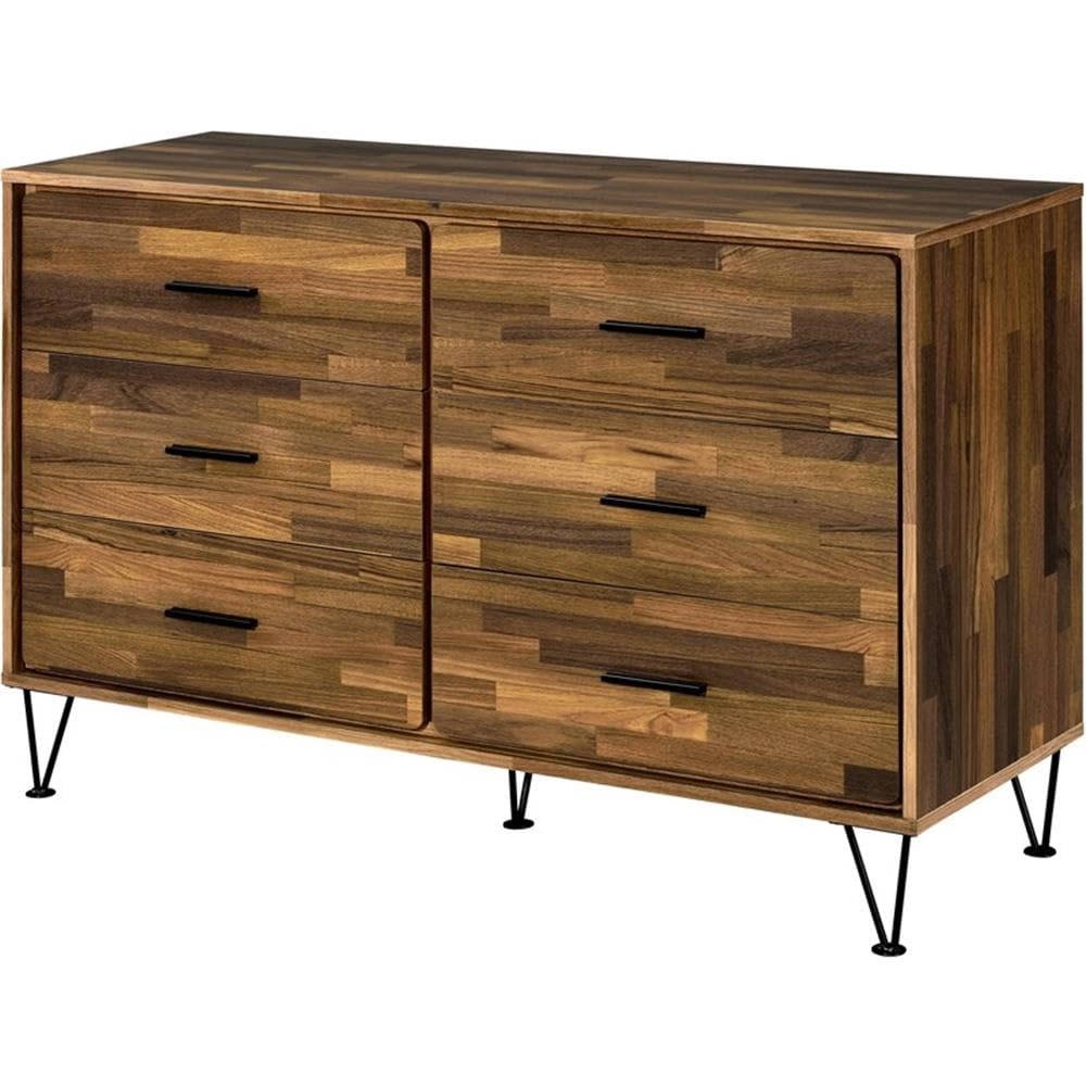 Acme Hestia 6-Drawer Wooden Dresser in Walnut Finish