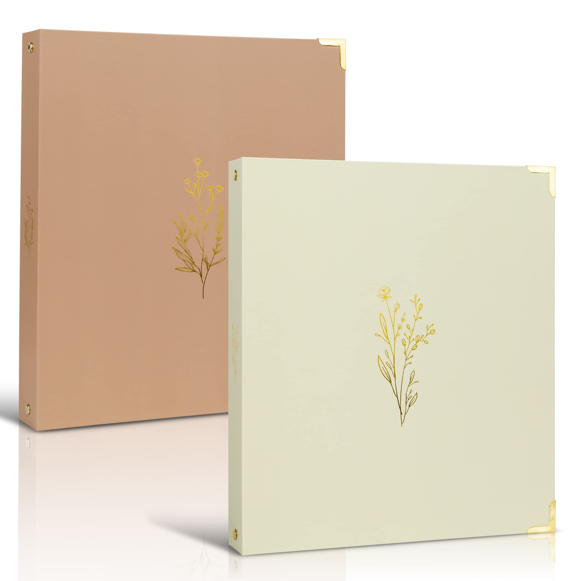 Aesthetic 3 Ring Binder Set Of 2 - Sturdy 1 Inch Fits Letter Sized Paper A Cute Three For Women Or Men With Pocket Easily Organi