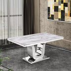Best Quality Furniture 5Pc Dining Set (1 Table And 4 Chairs) White, Silver, Black