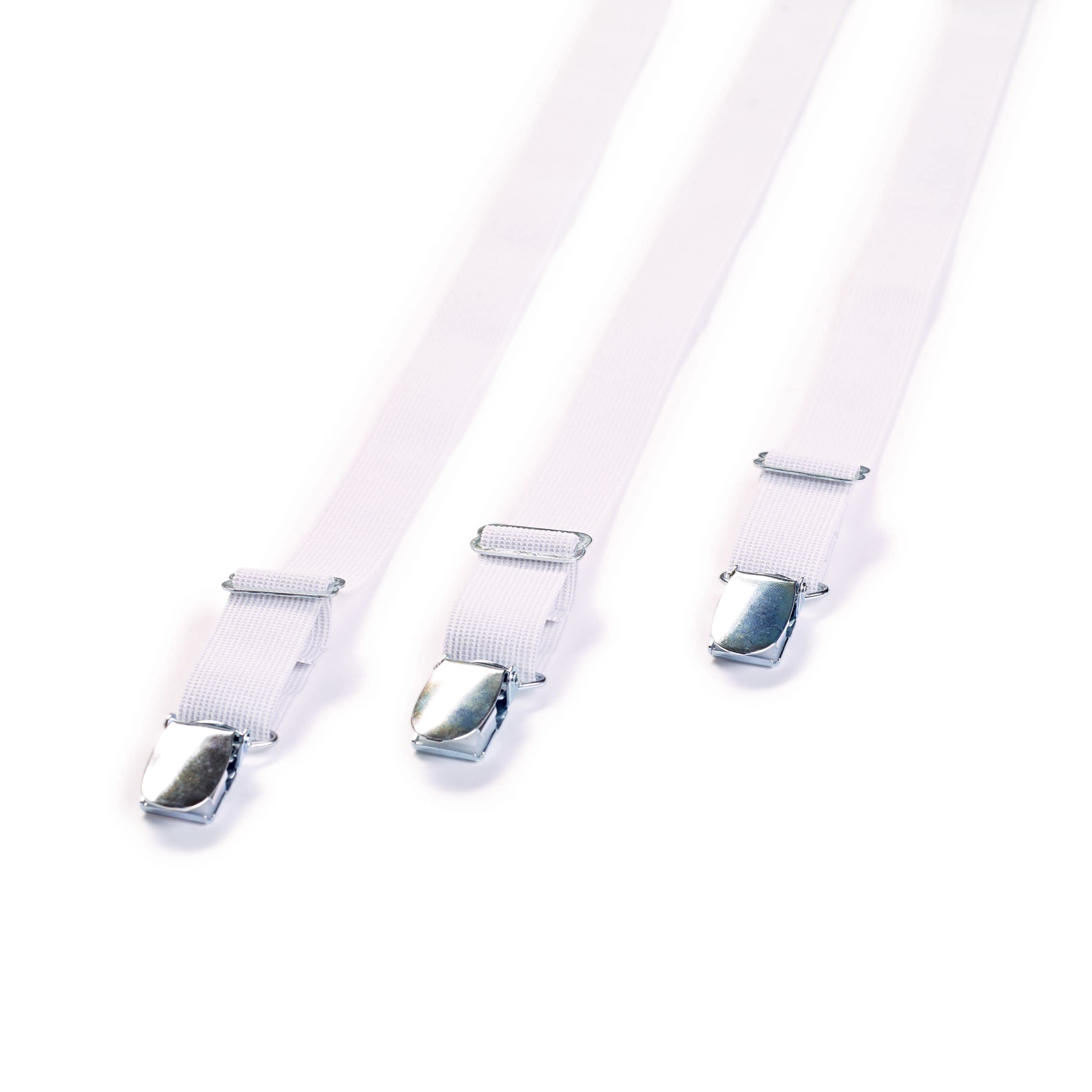 Prym Adjustable, 3 Pc Bed Sheet Elastics, White (611561)