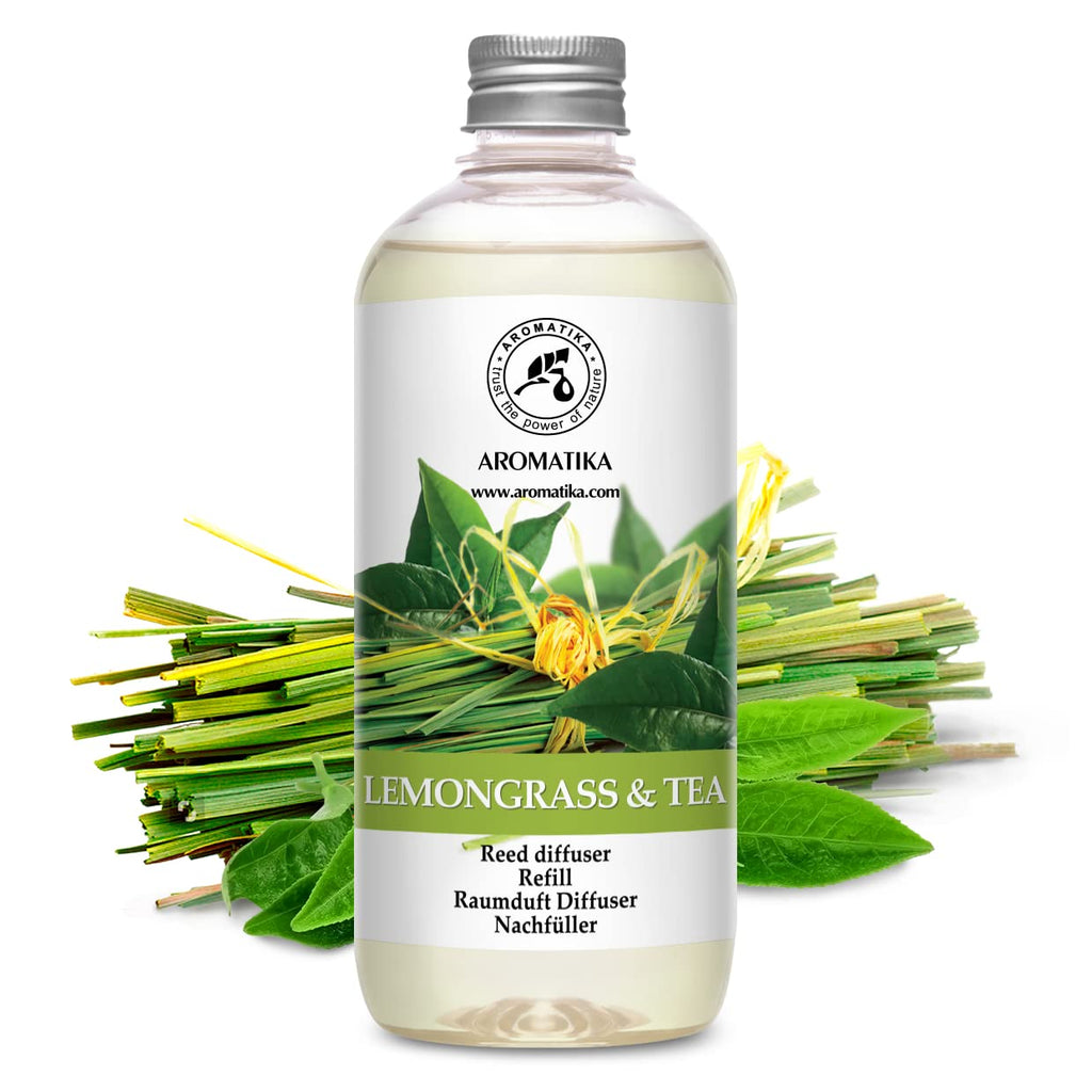 Reed Diffuser Refill Lemongrass - Tea 17.0 Fl Oz - Scented Diffuser - Room Diffuser Refill With Scent - Room Freshener - Home Fr