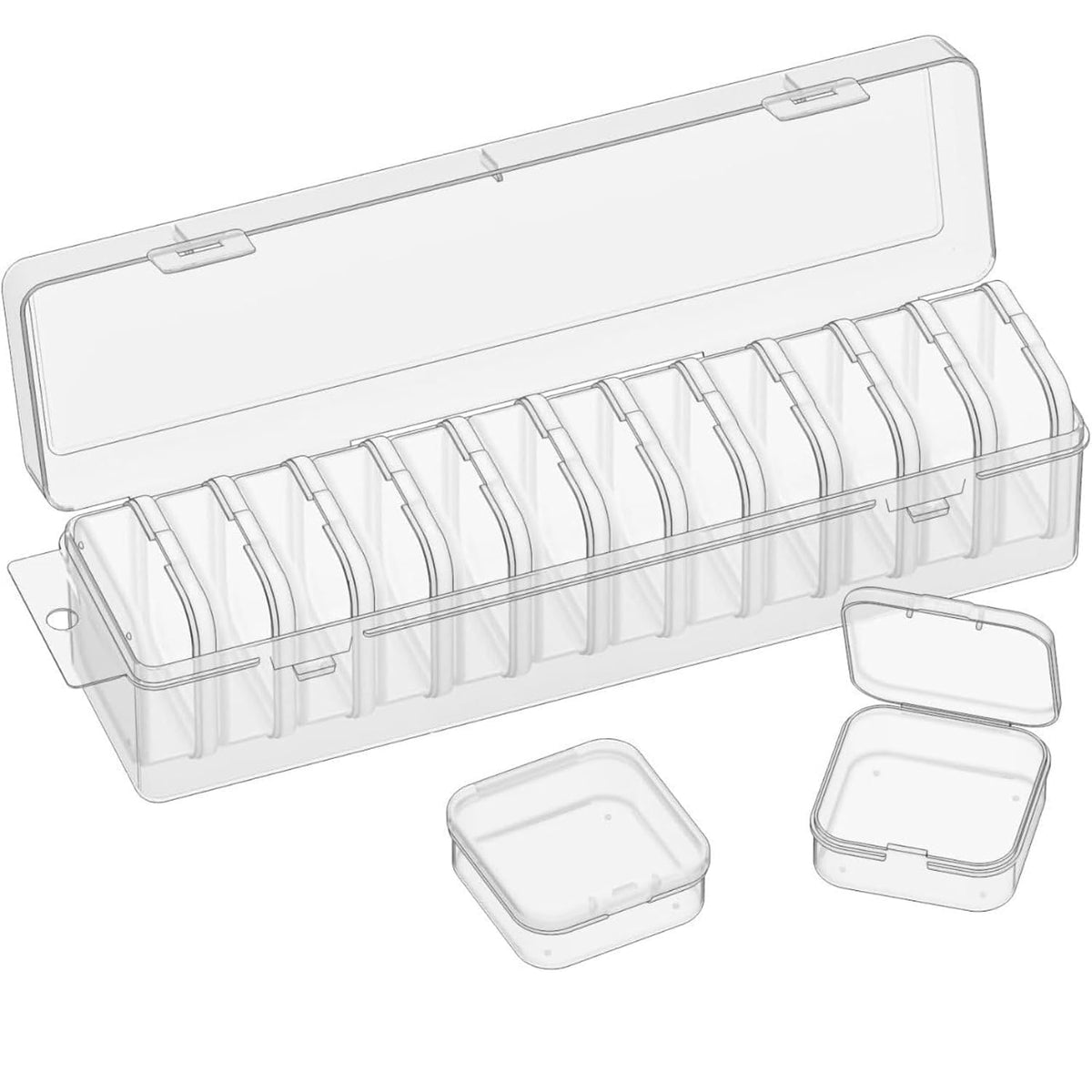 Cuzenal 12PC Rectangle Storage Box Set with Lids