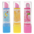 Safigle 3Pcs Kids Stationary Korean Stationery Kids Erasers Cute Pencil Eraser Cartoon Pencil Eraser Lipstick Eraser Pen Fruit P