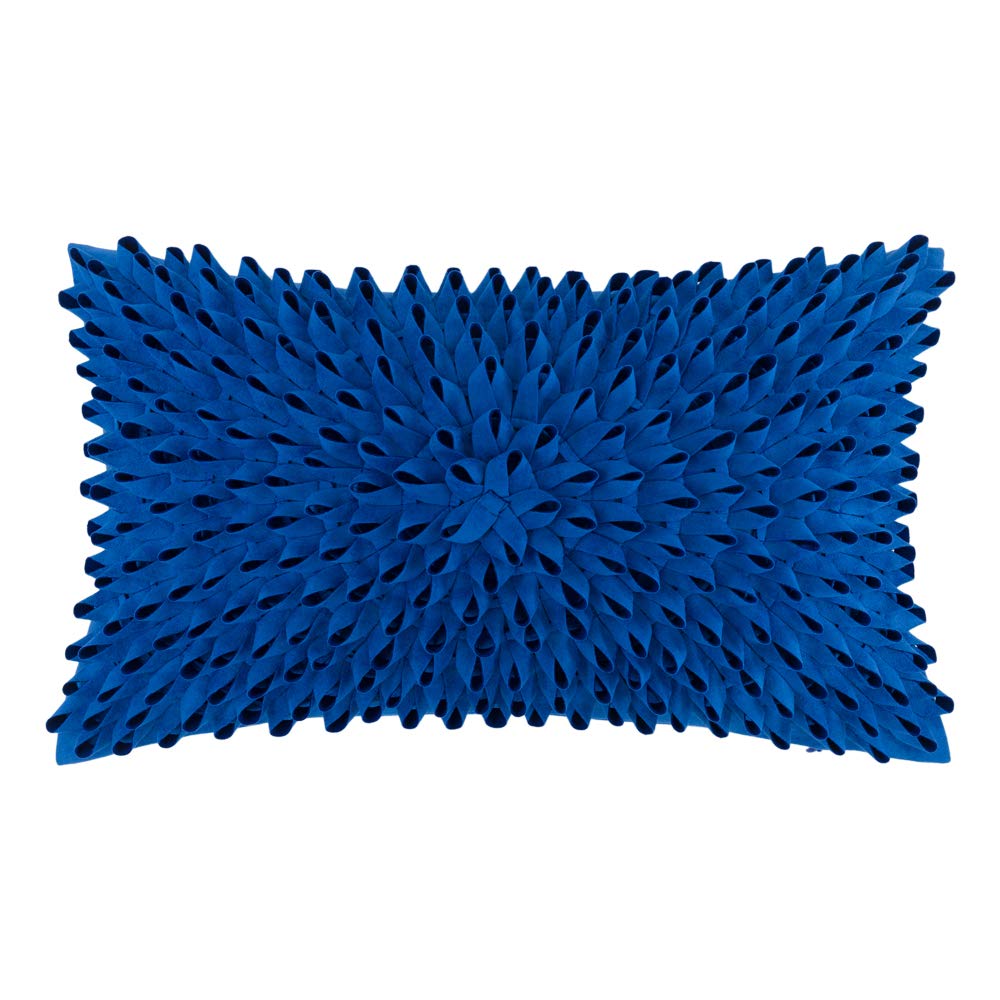 KINGROSE 3D Flower Decorative Throw Pillow Cover Handmade Soft Pillow Case Solid Artistic Cushion Cover for Sofa Bed Living Room