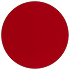 Flash Furniture Wren Mobile 60'' Round Red Thermal Laminate Activity Table - Height Adjustable Short Legs