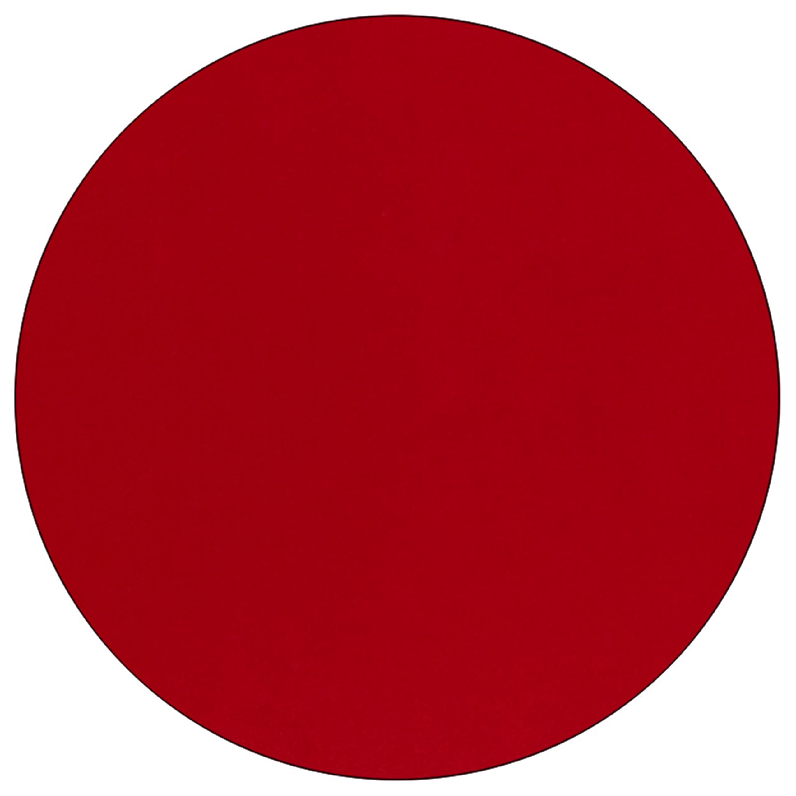 Flash Furniture Wren Mobile 60'' Round Red Thermal Laminate Activity Table - Height Adjustable Short Legs