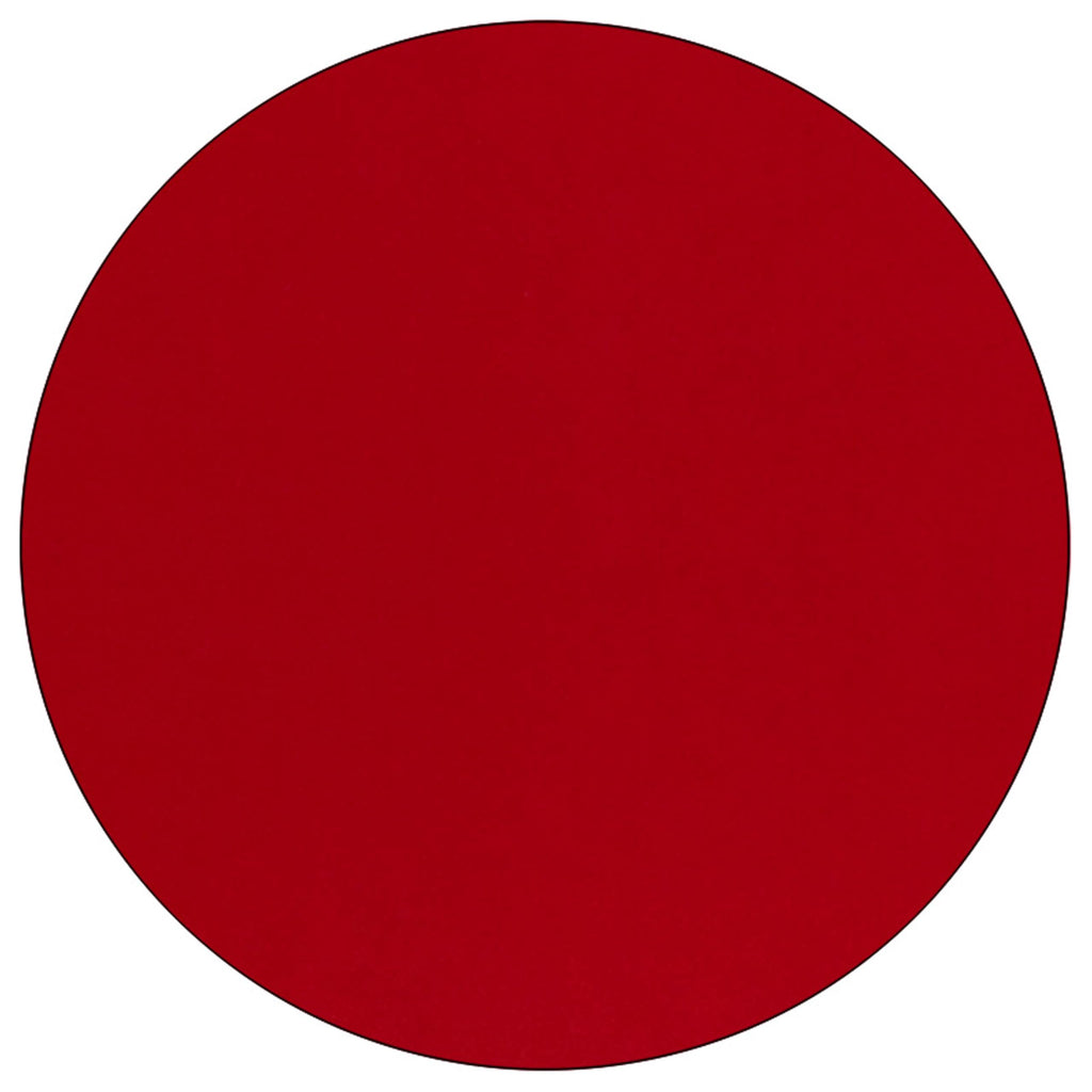 Flash Furniture Wren 60'' Round Red Thermal Laminate Activity Table - Standard Height Adjustable Legs
