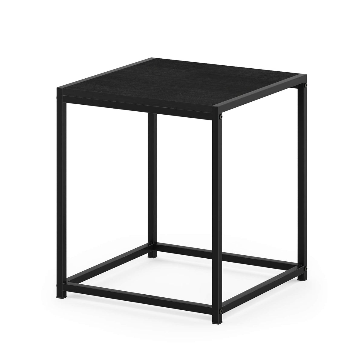 FURINNO Camnus Modern Living End Table, Americano, 1 Tier, Metal Frame