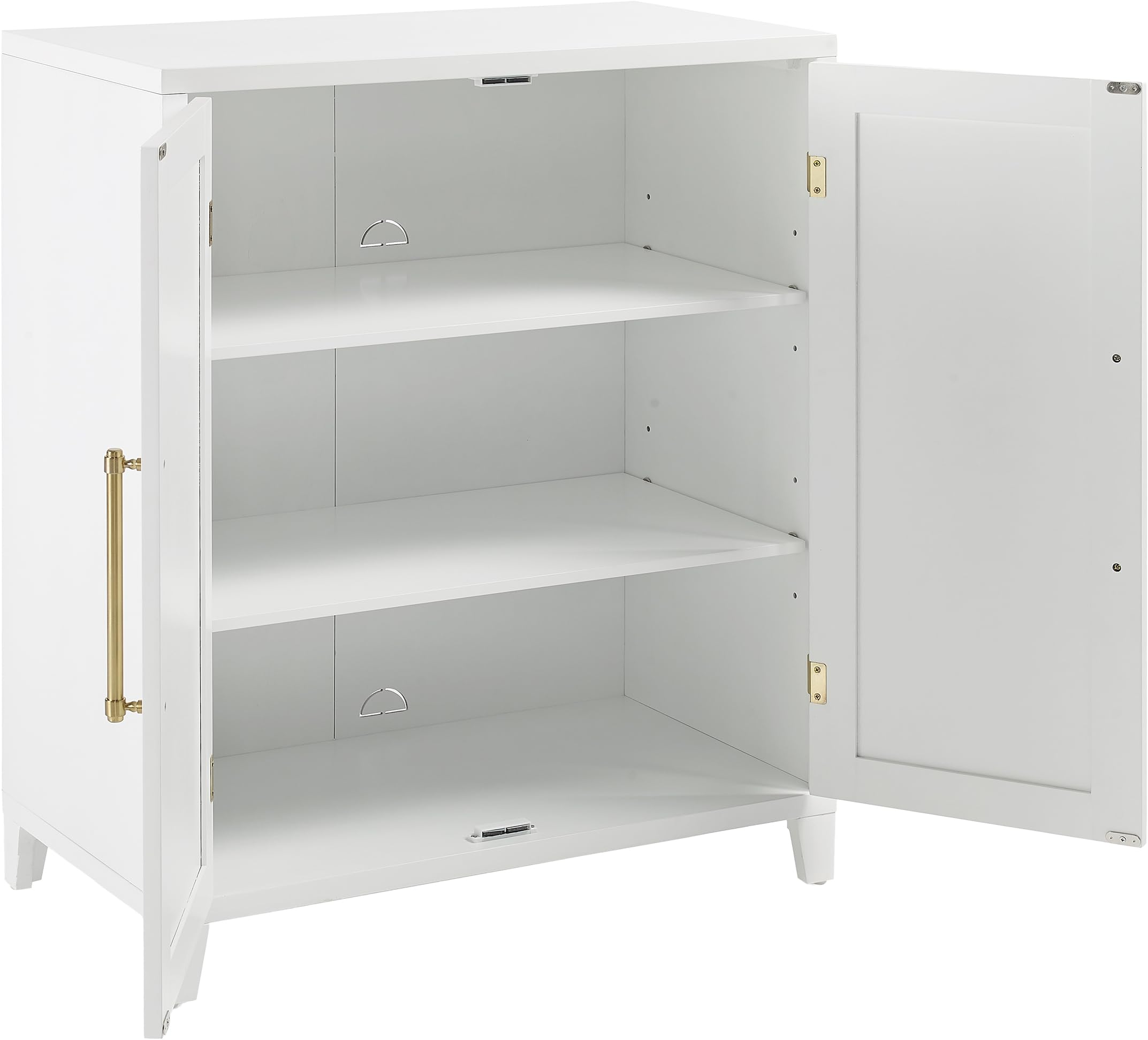 Crosley Furniture Roarke Stackable Kitchen Pantry Storage Cabinet with Doors and Shelves, Accents Cabinets, White