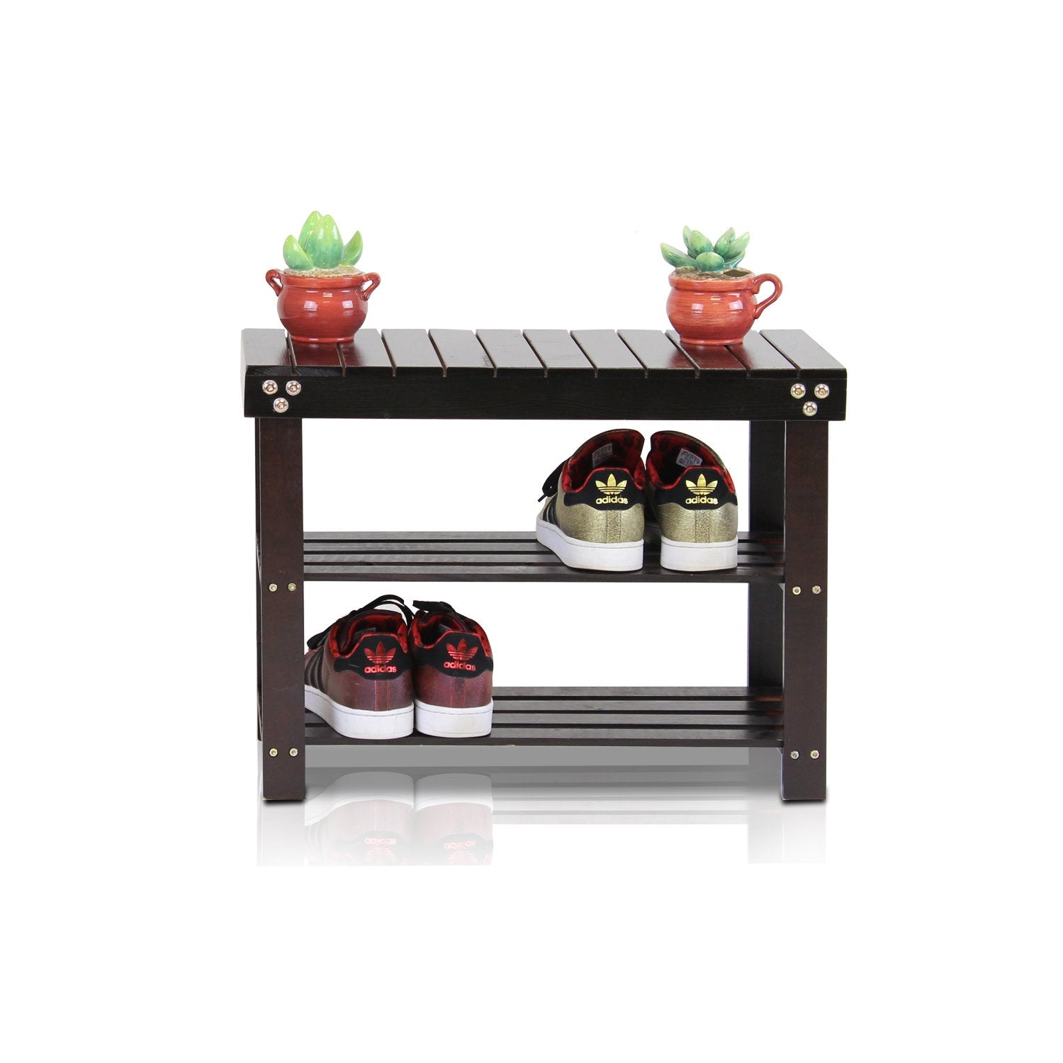 Furinno Pine Solid Wood Shoe Rack - Thumbnail 4