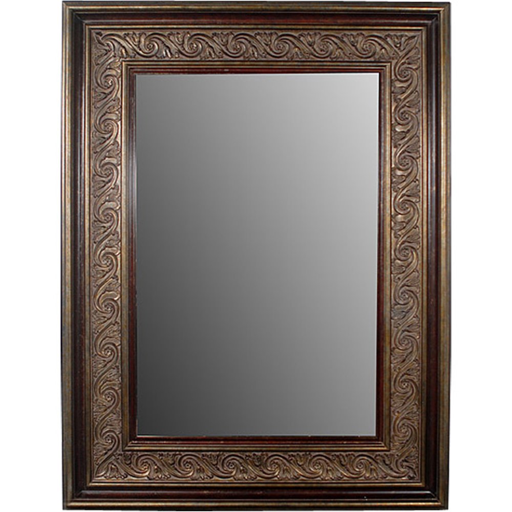 Timeless Reflections By Afd Home 11002634 Estillo Magna Mirror, Bronze/Black Crackle Finish