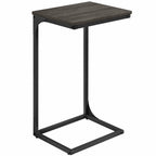 Vasagle C-Shaped End Table, Side Table For Sofa, Couch Table With Metal Frame, Small Tv Tray Table For Living Room, Bedroom, Ebonized Oak Finish And Black