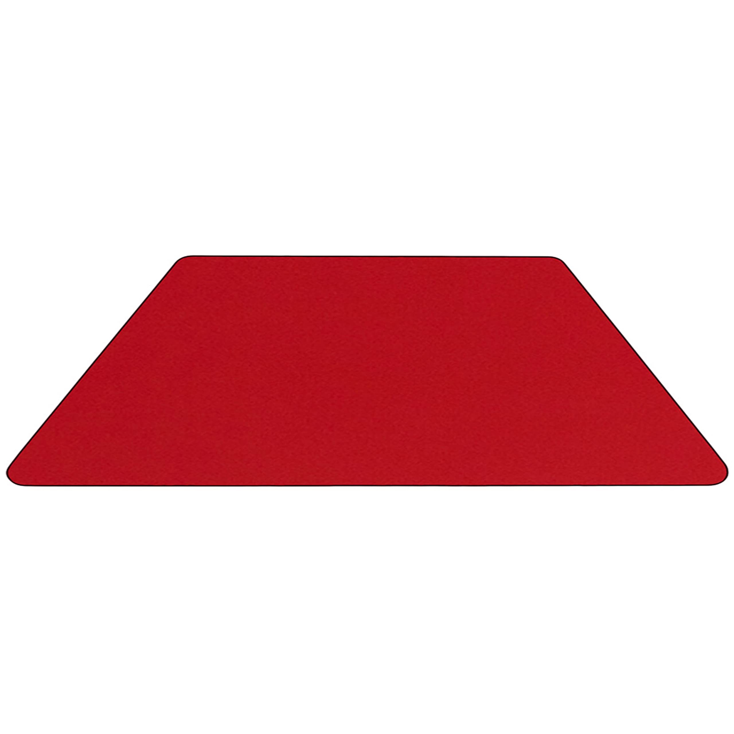Flash Furniture Wren Mobile 22.5''W X 45''L Trapezoid Red Hp Laminate Activity Table - Height Adjustable Short Legs