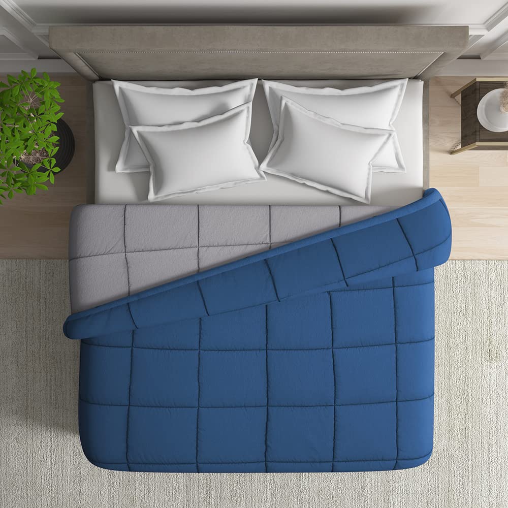 Wakefit Comforter Double Bed | 120 GSM | Quilt AC Blanket for Double Size Bed | Reversible Super Soft Microfiber Blanket | 100x9