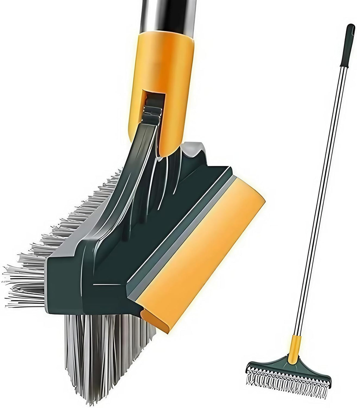 DARNEX 3in1 Bathroom Cleaning Brush with Wiper  Long Handle 180 Rotate Toilet Brush, Tiles Cleaning, Floor Scrub for Kitchen