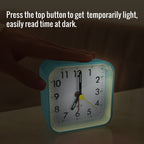 Lamisola Small Battery Operated Analog Alarm Clock, Travel Clock,Quieter Bedside Clocks For Bedrooms Bathroom Shelf Desk,Green