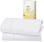 California Design Den King Size Pillowcase Set - 400 Thread Count, 100% Cotton Sateen, Luxury Set Of 2 Pillow Covers, Breathable, Cooling, Soft For Comfortable Quality Sleep - Creamy White