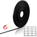 Tellegloww Black Magnetic Tape Roll Thin Strips, 1/4 Inch X 100 Feet Magnetic Board Dividers Whiteboard Graphic Decorative Tape
