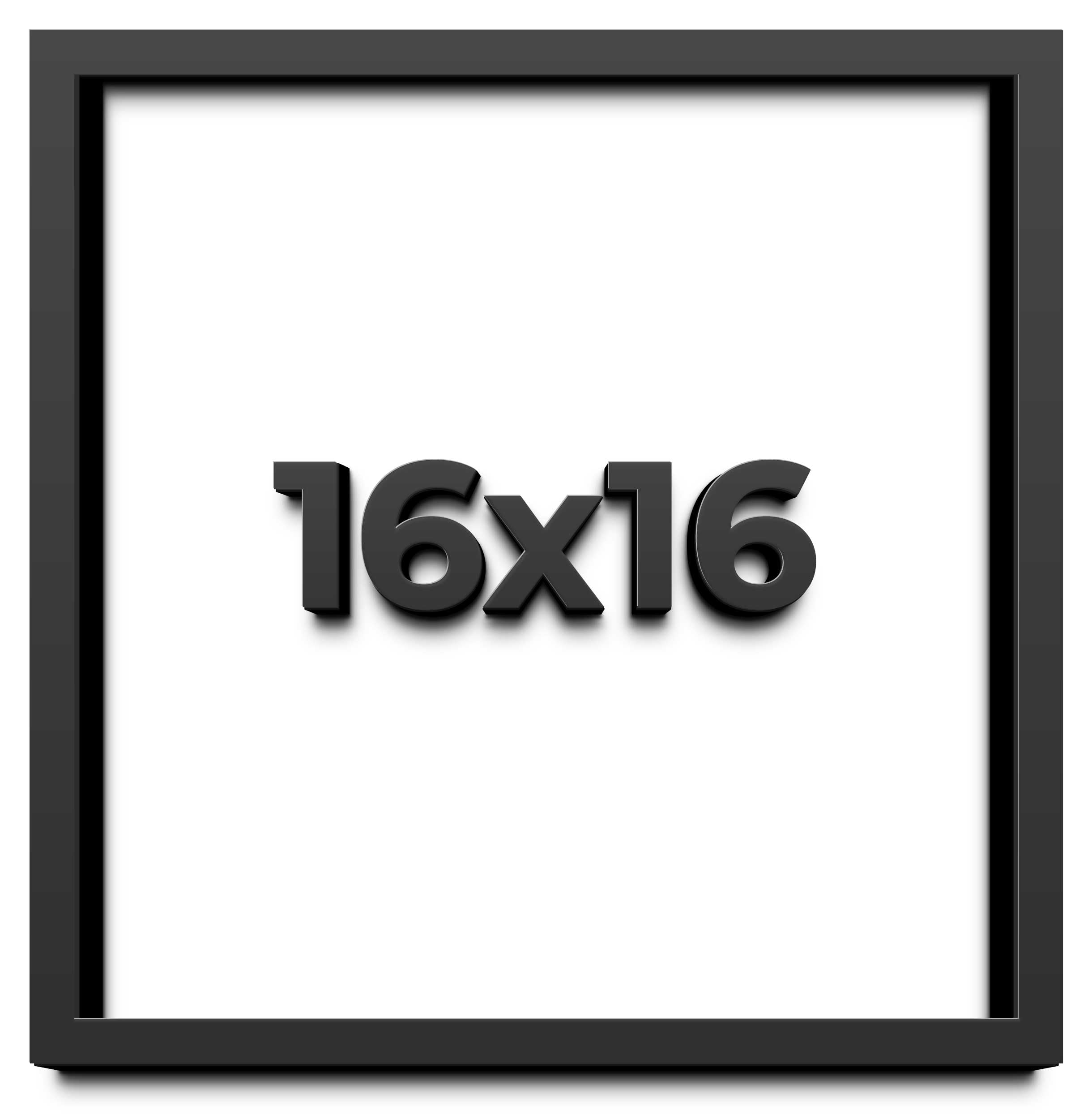 16x16 Shadow Box Frame Black | 1 Inch Deep Solid Wood Shadowbox Display Frame | UV Resistant Acrylic Plexiglass, Acid Free Backi