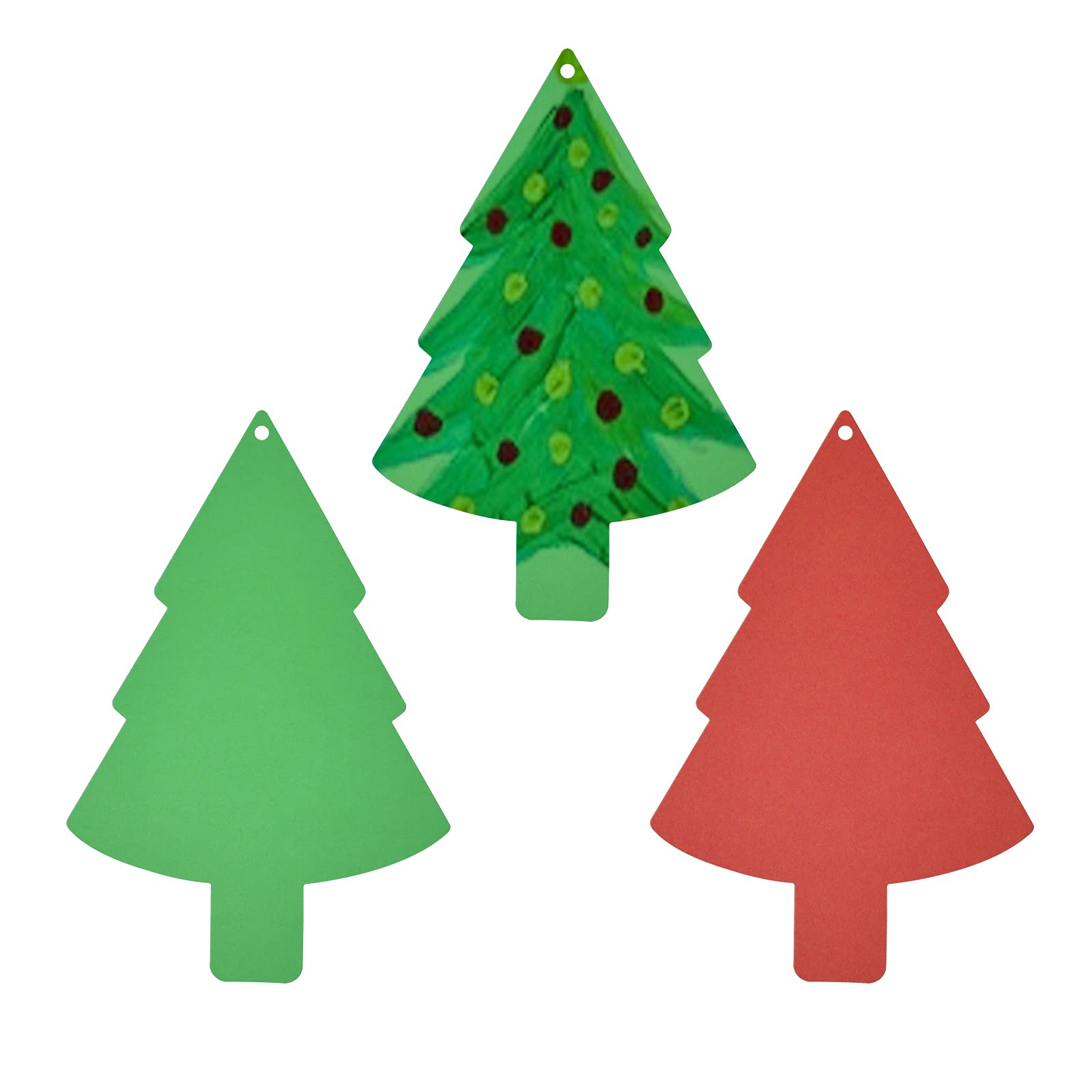Doub 50 Pieces Christmas Tree Shape Paper Cut-Outs For Art Crafts-Many Creative Uses-Christma Holiday Activities-Vibrant Evergre