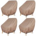 Ultcover Waterproof Patio Chair Cover 4 Pack - Outdoor Lounge Deep Seat Single Lawn Chair Cover Fits Up To 35W X 35D X 34H Inche