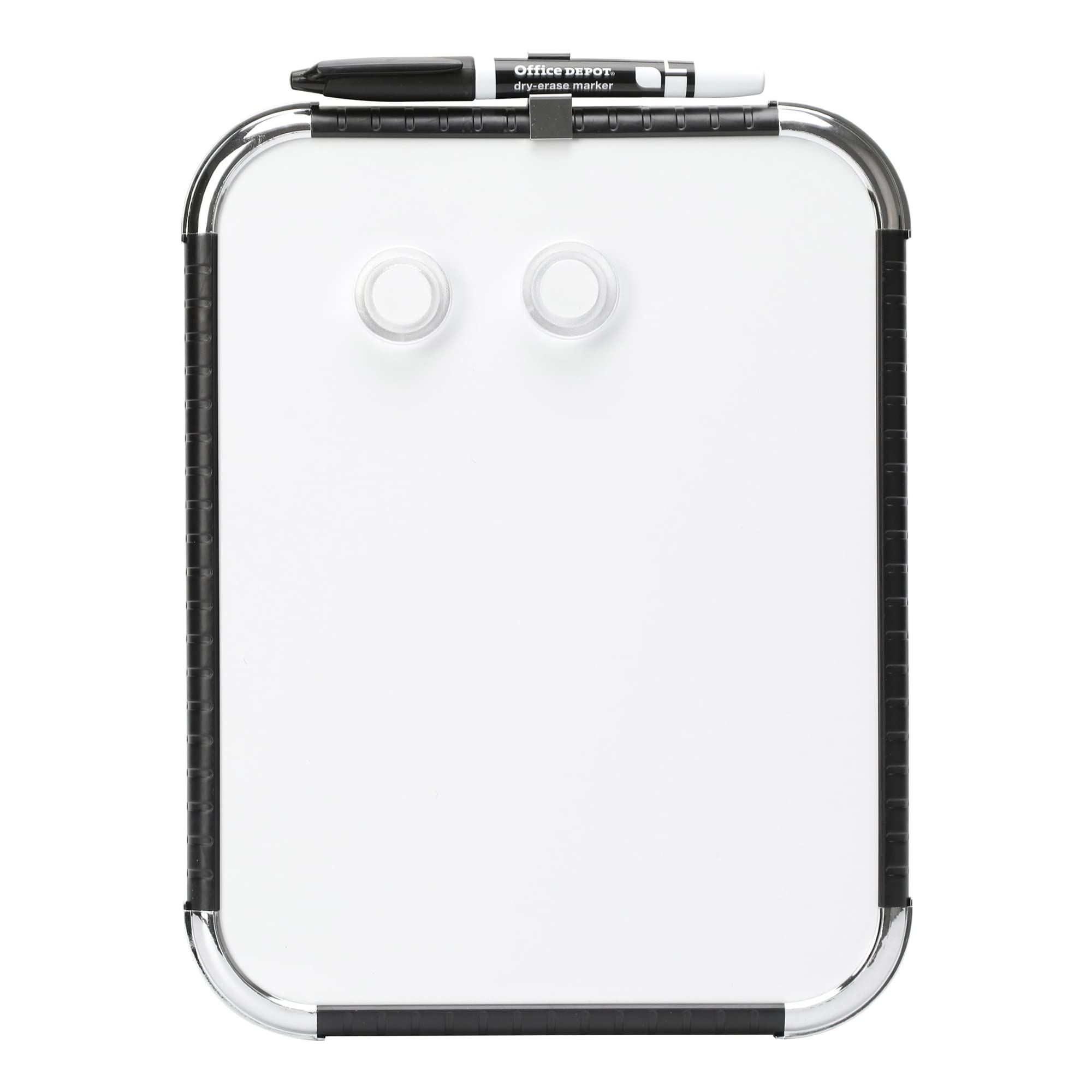 Office Depot Magnetic Dry-Erase Board, 8 1/2' X 11', White Board, Black Plastic Frame