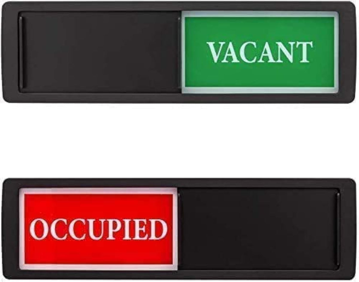 Vacant Occupied Office Sign, Occupied Sign For Bathroom Door, Privacy Sign For Home Restroom Conference Room, Occupied Vacant Si