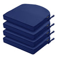 Comcaver Outdoor Chair Cushions Set Of 4 Waterproof Patio Chair Cushions With Tie 5 Year Color Fastness Thick Outdoor Seat Cushi