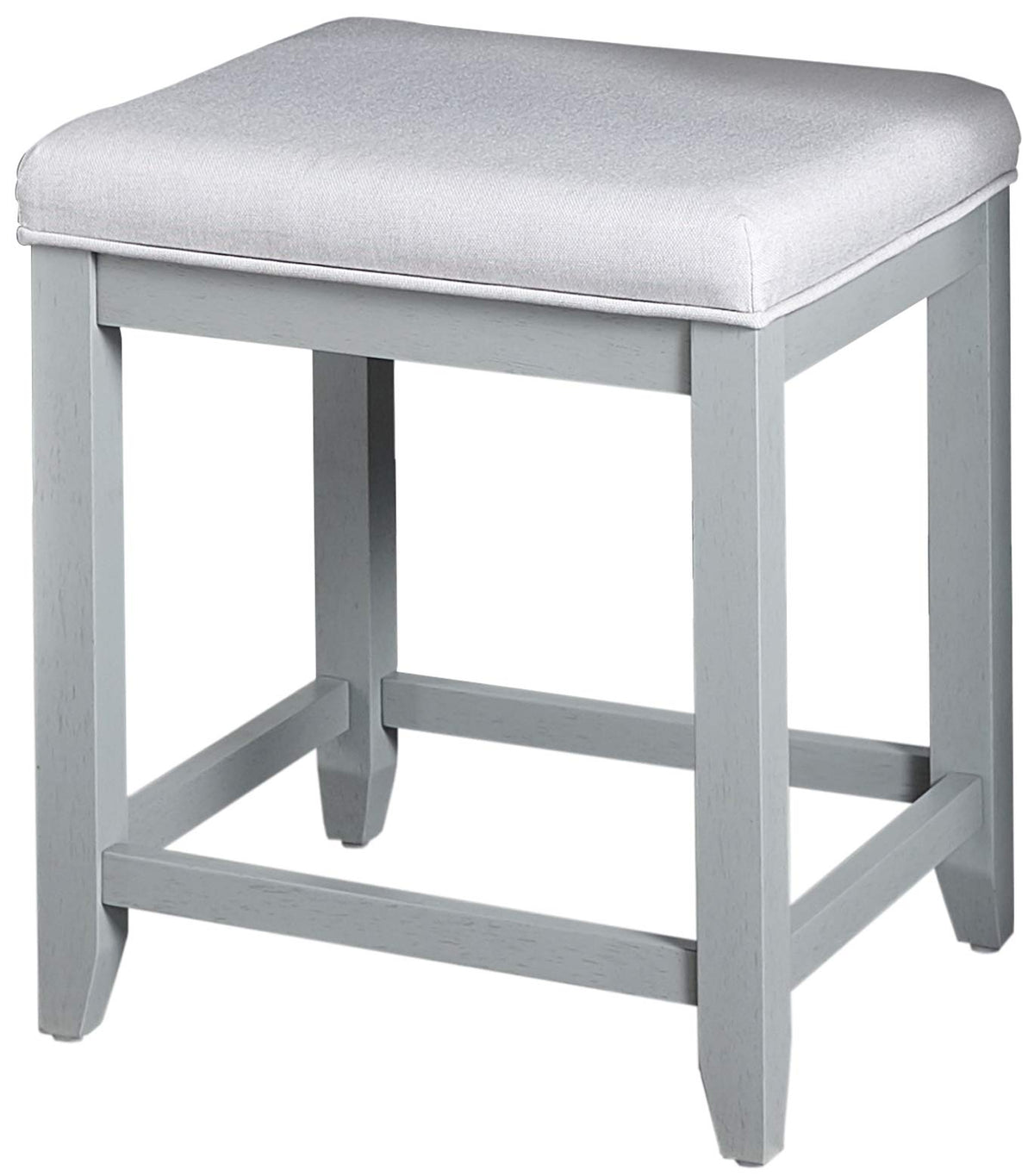 Crosley Furniture Vista Makeup Vanity Chair with Upholstered Seat, Vintage Gray