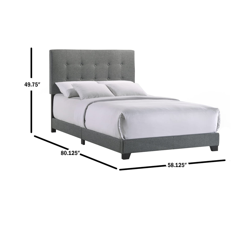 Intercon Addyson Full UPH Bed Platform, Gray