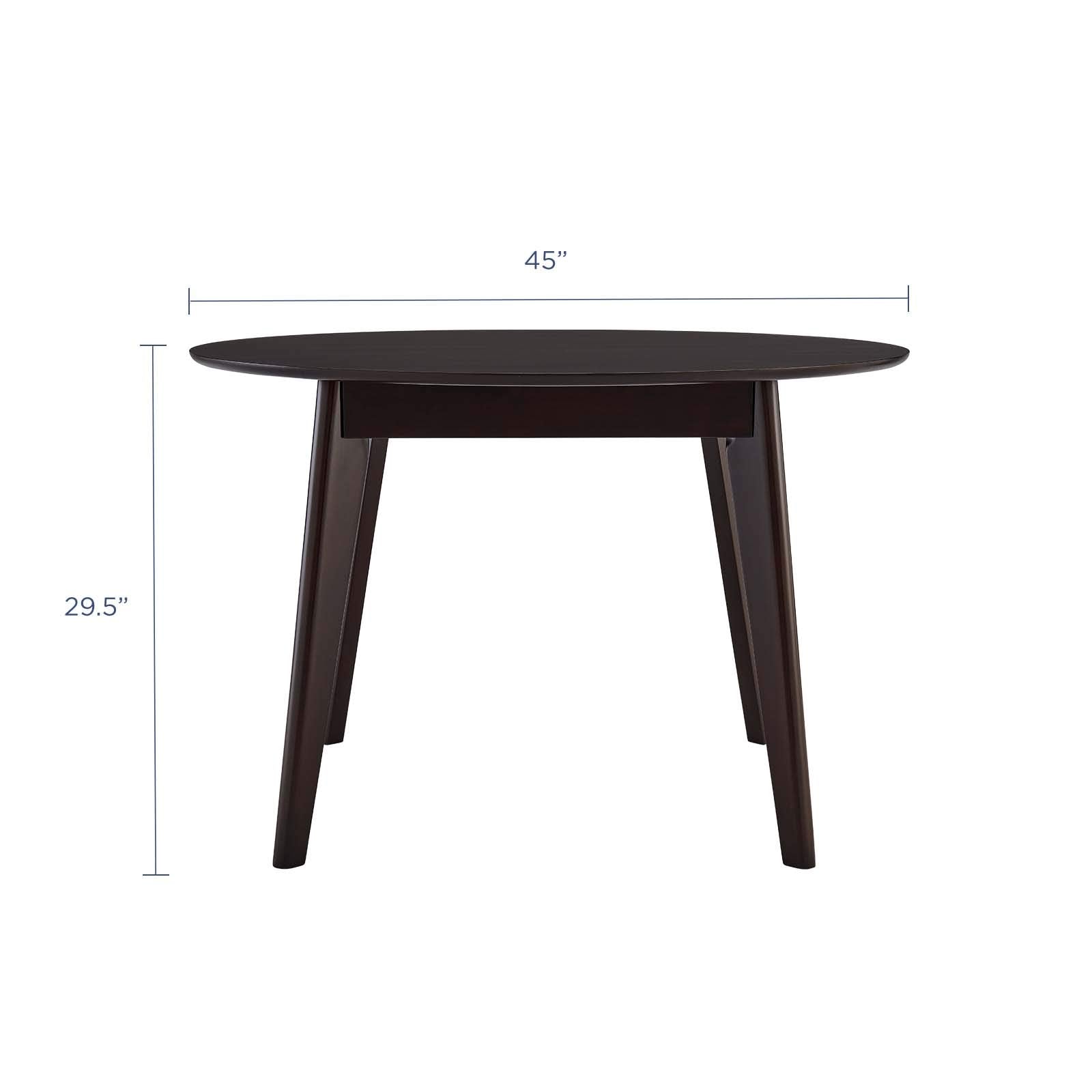 Modway Vision 45" Round Dining Table, Cappuccino