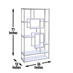 Steve Silver Company Alize Bookcase, White