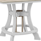 American Furniture Classics Counter Height Dining Table, Weatherwood on White