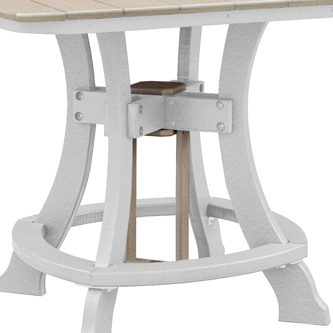 American Furniture Classics Counter Height Dining Table, Weatherwood on White