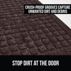 Gorilla Grip Ultra Absorbent Moisture Guard Doormat, Absorbs Up To 6 Cups Of Water, Stain And Fade Resistant, Spiked Rubber Backing, All Weather Mats Capture Dirt, Indoor Outdoor, 47X35, Coffee