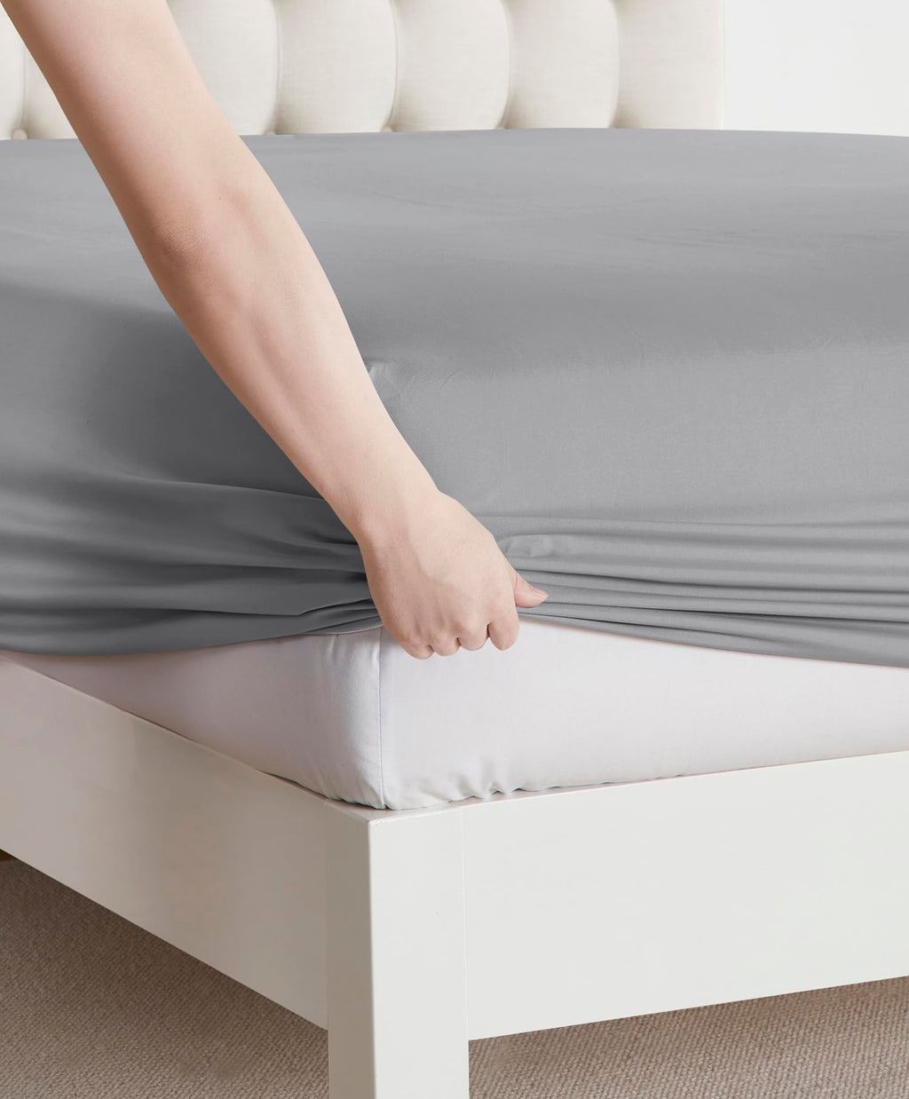 Nestl Full Size Sheet Sets - 4 Piece Full Size Sheets, Deep Pocket, Hotel Luxury, Extra Soft, Breathable And Cooling, Grey Sheets For Full Size Mattress