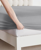 Nestl Full Size Sheet Sets - 4 Piece Full Size Sheets, Deep Pocket, Hotel Luxury, Extra Soft, Breathable And Cooling, Grey Sheets For Full Size Mattress