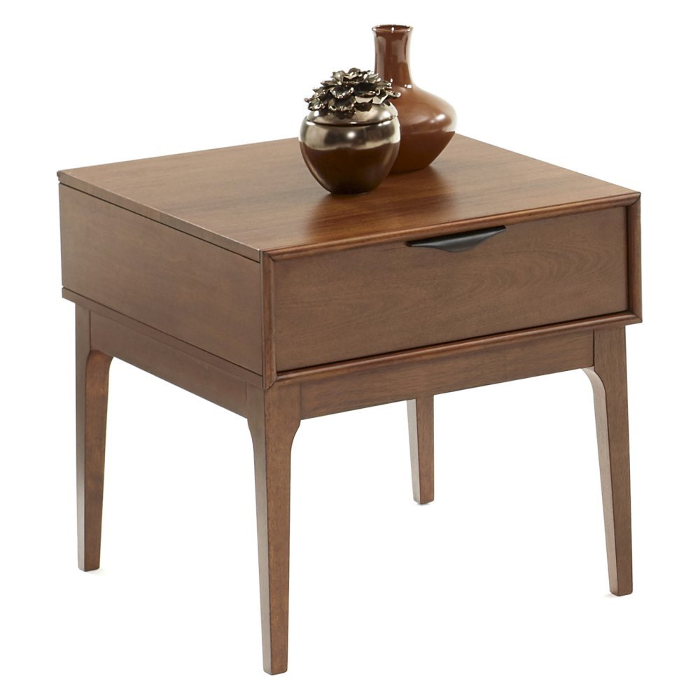 Progressive Furniture T106-04 Mid-Mod End Table, Cinnamon/Brown