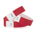 Wristco Cranberry Tyvek Wristbands For Events - 100 Count - Security Cuts & Tamper-Proof Design To Prevent Reuse - Premium-Grade