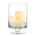 Glass Candle Holder for Pillar Candles - Large Glass Vases for Table Decoration, Clear Hurricane Candle Holder for Wedding Chris