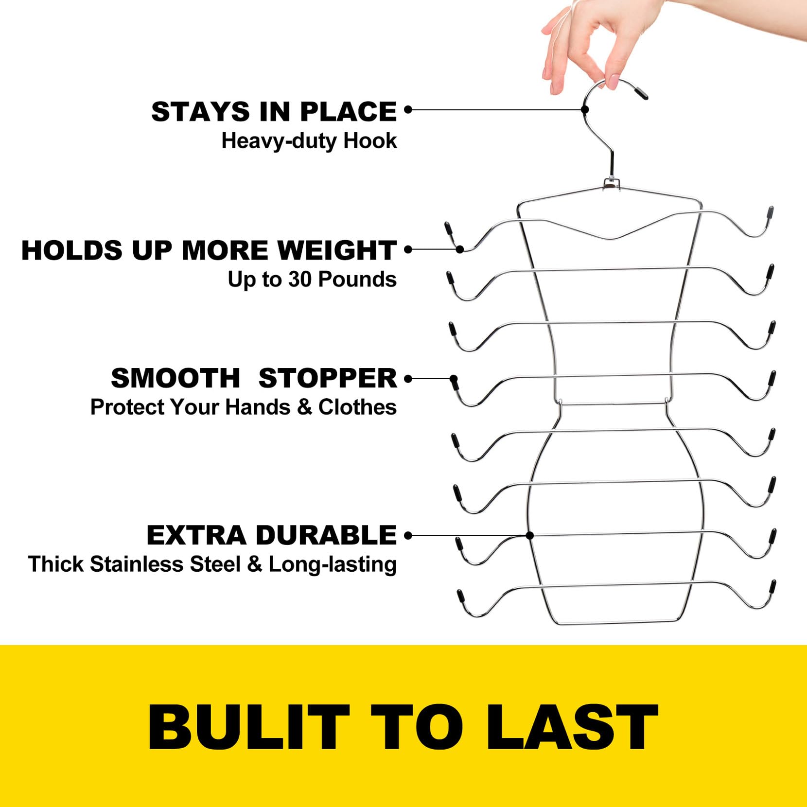 3 Pack Closet-Organizer,8 Tier Tank-Top-Hanger,Closet-Organizers-And-Storage Bra-Hangers-Space-Saving,Apartment Dorm-Room-Essent