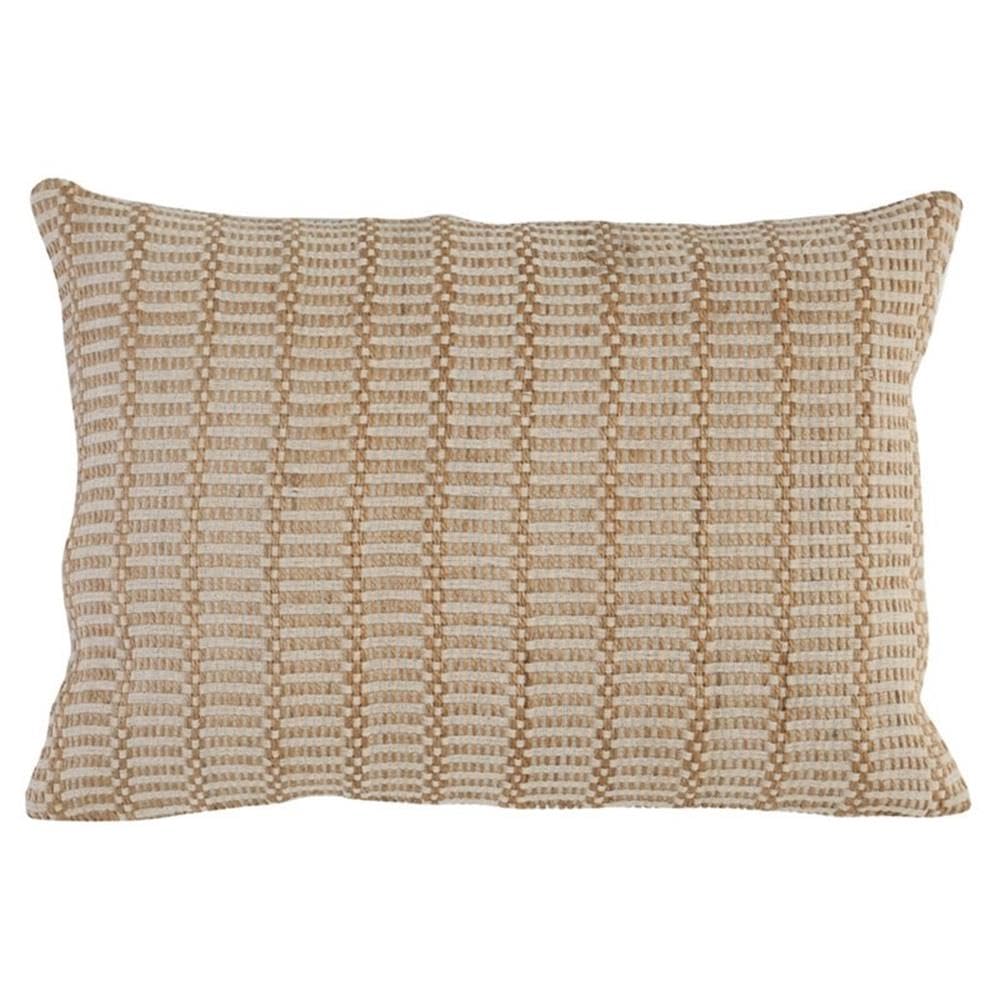 Kosas Home Helen 14X20 Handwoven Cotton And Jute Throw Pillow In Dark Beige