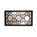 Northlight Jet Geometrical Circles Decorative Rectangular Wall Mirror, 25.5, Black