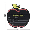 Canopy Street First & Last Day Of School Reusable Chalkboard Sign Photo Prop Set - Easy Clean Back To School And Last Day Sign -