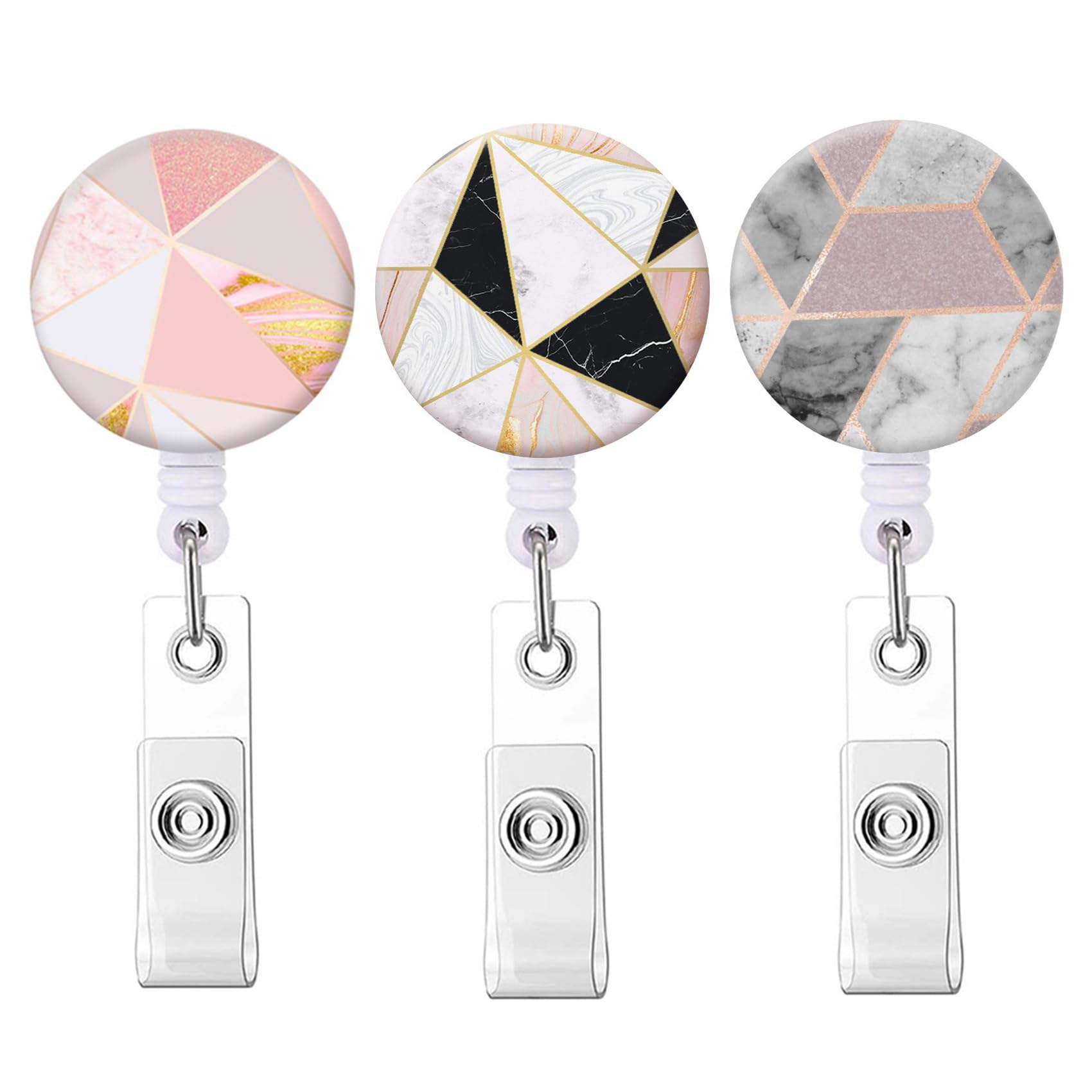 Retractable Badge Reel Clip, Badge Holder With Alligator Clip, Cute Badge Clip On Id Name Card Holders For Nurse Doctor And Offi
